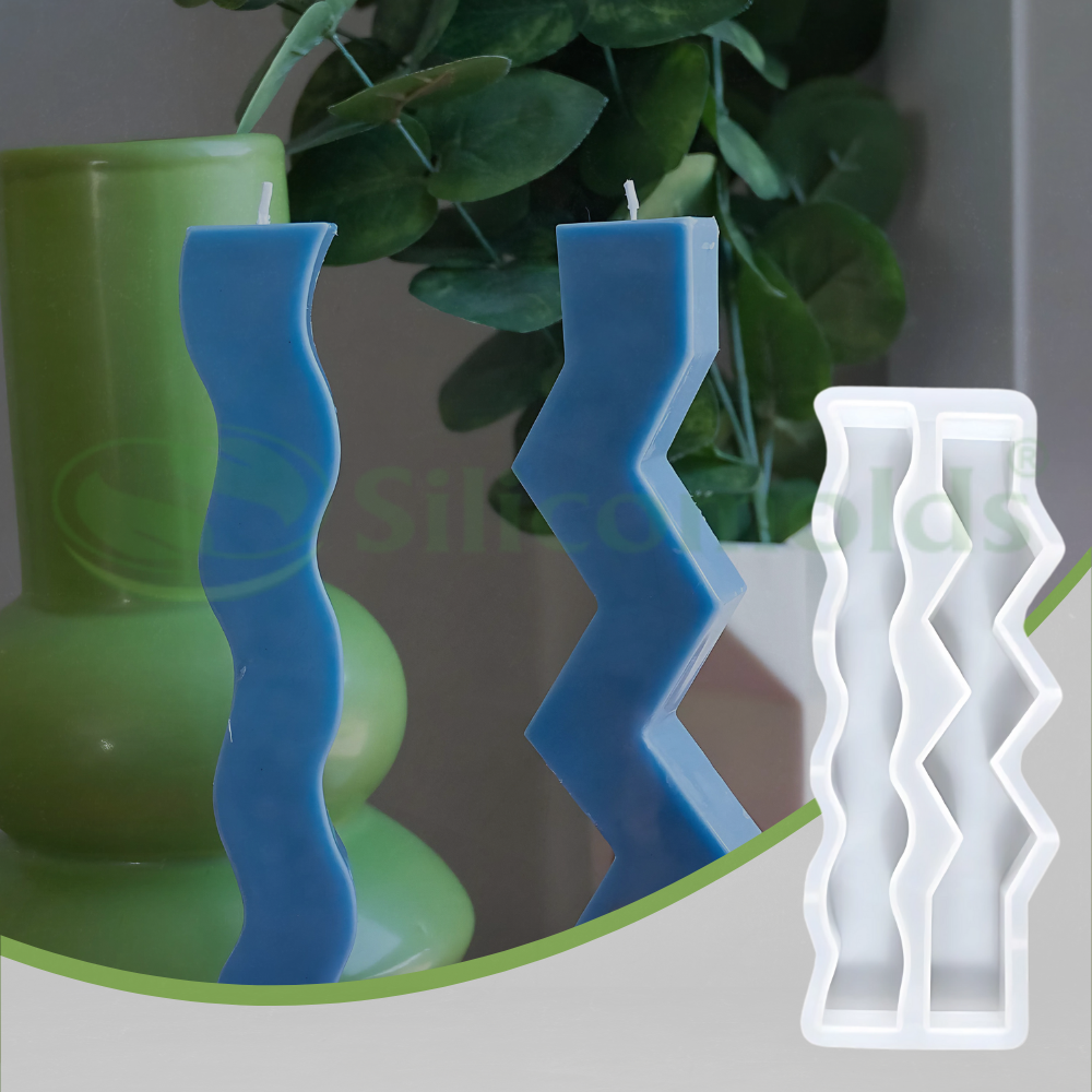 SILICOMOLDS-Wavy Strip Candle Mold-CM011